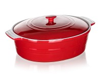 forma zapékací ovál. 36,5x25cm s víkem CULINARIA keramická ČRV