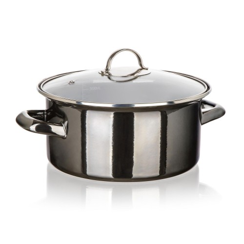 hrnec + skl.poklice pr.22cm 3,7l METALLIC Black