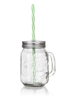 hrnek 450ml MADEIRA, s víčkem a brčkem, sklo/kov/PH