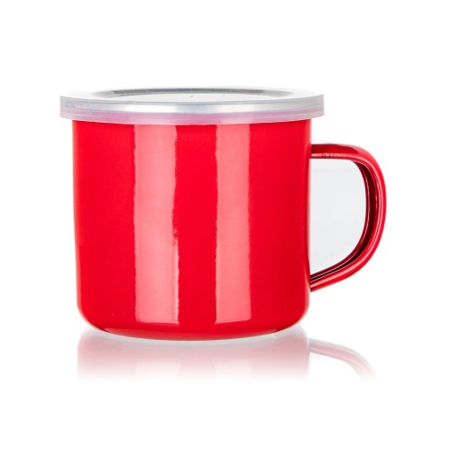 hrnek smalt. pr. 9,5cm 0,5l MILTON ČRV + PH víko