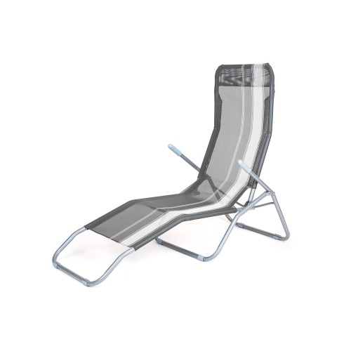 lehátko skládací kov.142x60x96cm PRUH ANTR, nosnost 100kg