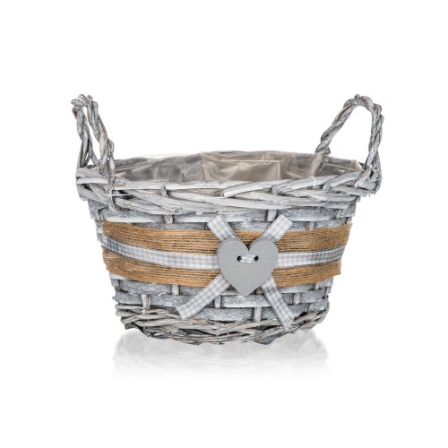 košík GRIS kulatý 19x11cm s uchy proutěný