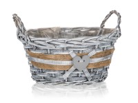 košík GRIS kulatý 25x12cm s uchy proutěný