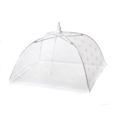 kryt na potraviny skládací 32cm silon+kov mix barev