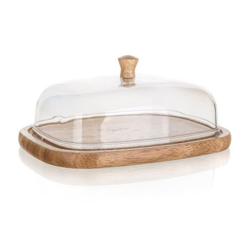 máslenka BRILLANTE 17,4x12,4x6,2cm akryl/dřev.