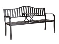 lavička zahradní REA 150x60x85cm,stolek,ocel ČER