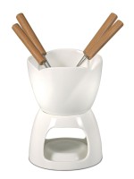 fondue na čokoládu COLLEZIONE BIANCA sada 6díl. keramická