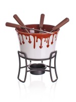 fondue na čokoládu CHOCO DARK sada 6díl. keramická