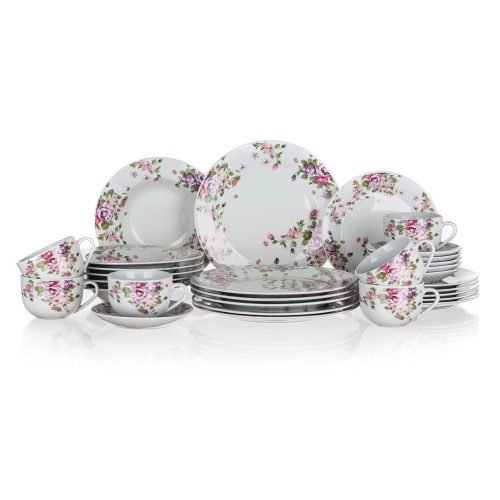 sada jídelní BEAUTY 30díl. porcelánová