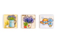 magnetky LAVENDER (3ks) mix dekorů