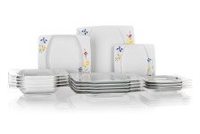 sada jídelní EYE square 18díl. porcelánová BÍ