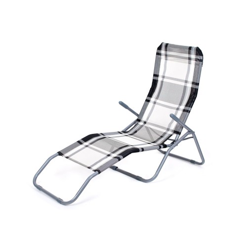 lehátko skládací kov.142x60x96cm KOSTKA ANTR, nosnost 100kg