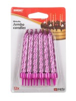 svíčka narozeninová JUMBO (12ks) mix barev MY PARTY
