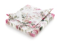 ubrousky 33x33cm PINK ROSE 3vrstvé (20ks)