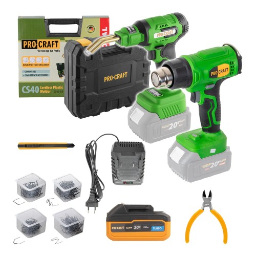 Sada aku svářečka pro plasty CS40bb a pistole horkovzdušná PH24bb | SCS40/PH24bb/20-4Turbo