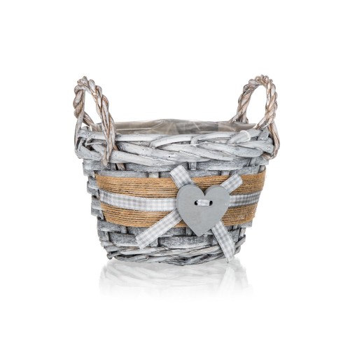 košík GRIS kulatý 14x10cm s uchy proutěný