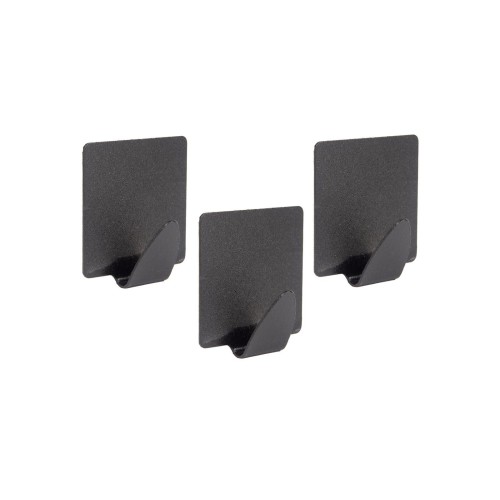 háček samolepicí obdél.ocel ČER (3ks)