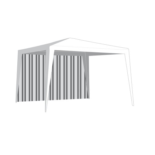 stěna k altánu 295x190cm bez okna PRUHY BÍ/ZE