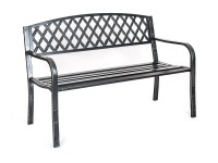 lavička zahradcní LUSSO 127x60x85cm ČER ocel