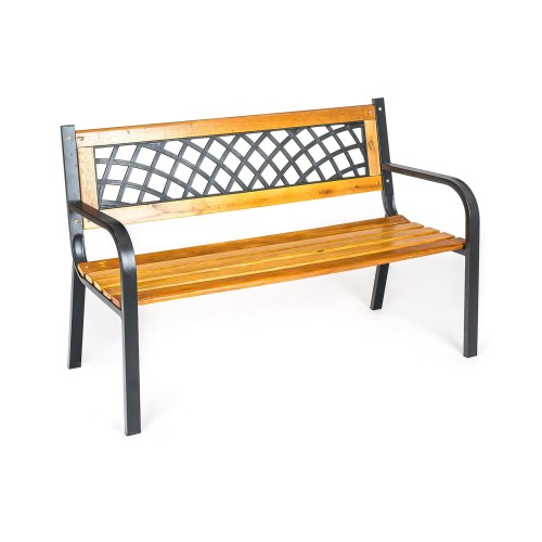 lavička zahradní RUSTON 118x52x75cm ocel/dřevo/PH