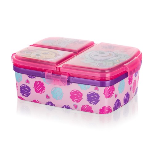 box svačinový 17,5x13cm PATROLA GIRL s klick.uz. dělený PH