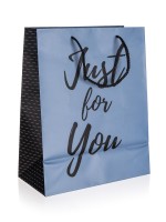 taška dárková 18x22x10cm (M) JUST FOR YOU BLUE