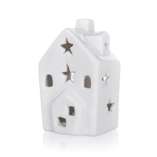 dekorace LED DOMEČEK porcelán.BÍ (var.1)