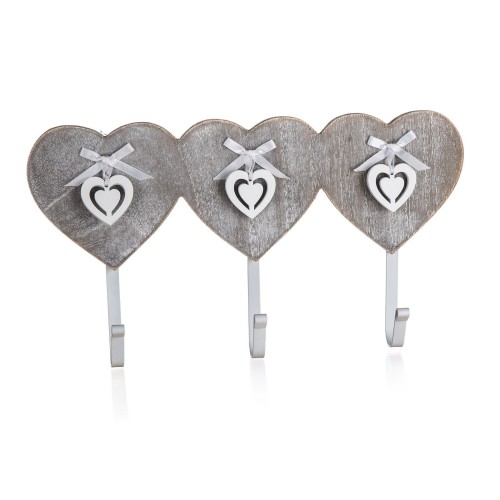 věšák 3 háčky HEART