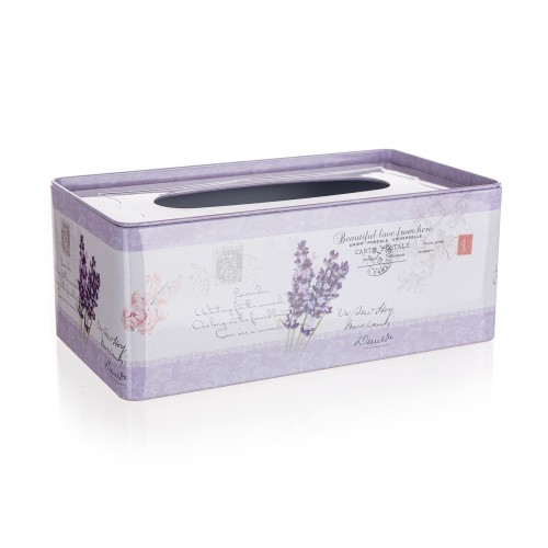 krabička na papír.kapesníky LAVENDER 24x13x9,5cm