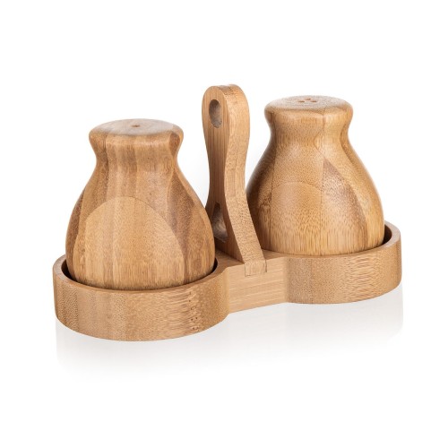 slánka a pepřenka se stojánkem dřev. BRILLANTE Bamboo