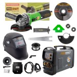 Sada svářecí poloautomatický invertor SPI-320 s úhlovou bruskou PW2450 + drát FW81 + kukla + magnet | SSPI-320/PW2450/SPH90