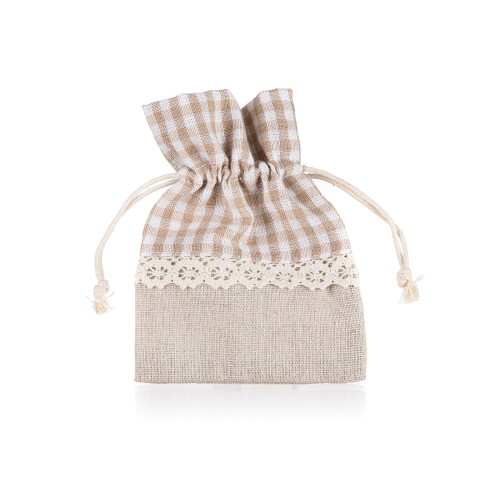 pytlík dekorativní 10x13cm SQUARE bavlna HN sv.