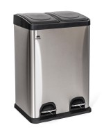 koš na tříděný odpad SAVERY 2x20l nerez/PH