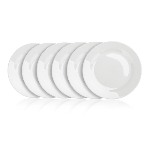 talíř mělký 24cm BASIC porcelánový BÍ (6ks)