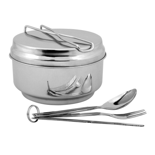 ešus 7díl. (15cm,13cm,víko,hrnek,3xpříbor) nerez STORE LINE