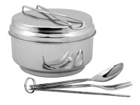 ešus 7díl. (15cm,13cm,víko,hrnek,3xpříbor) nerez STORE LINE