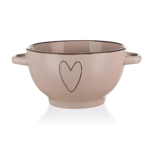miska 14cm HEART mix barev keramická
