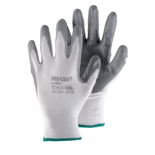 Pracovní rukavice máčené v nitrilu, XL Procraft GL-NW10 | GL-NW10