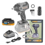 Sada aku rázový utahovák Procraft Industrial IW550A  + baterie 20/4 Industrial a nabíječka C20/2 | SIW550Abb/20-4indu/C20-2