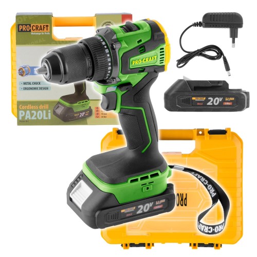 Aku vrtací šroubovák Procraft PA20Li-1B-C | PA20Li-1B-C