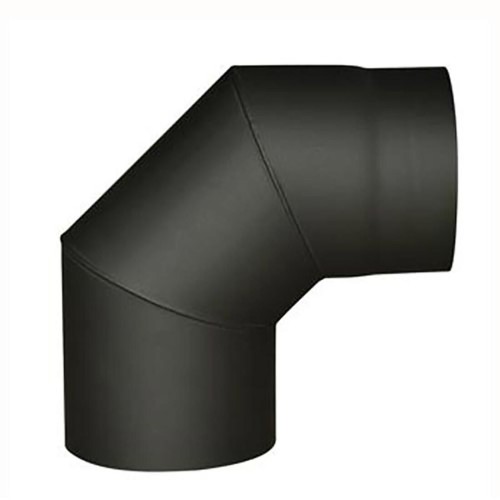 koleno kouřové 130mm/90st.t.1,5mm černé