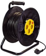 kabel prodlužovací na cívce 25m 3x1,5mm 4 zásuvky
