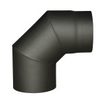 koleno kouřové 125mm/90st. t. 1,5mm černé