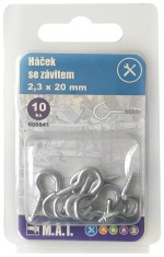 háček se závitem  40x2,8mm Zn (10ks)