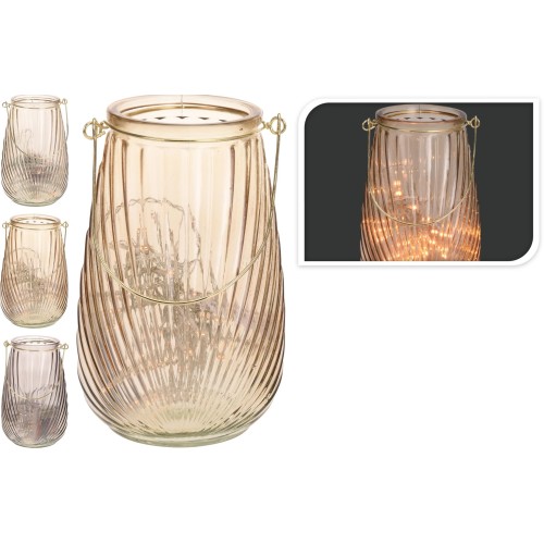 lucerna 50LED 21cm sklo