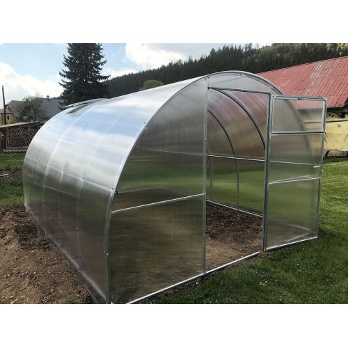 skleník zahradní GULLIVER 4x3 m oblouk, polykarbonát